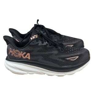 Hoka One One Black and Pink Athletic Shoes
